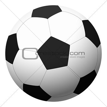 black-white football - vector illustration