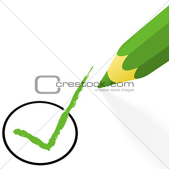 Choice: green pencil with hook