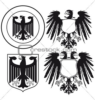 Eagle heraldic shields
