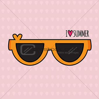 Summer background. Sunglasses. Vector.
