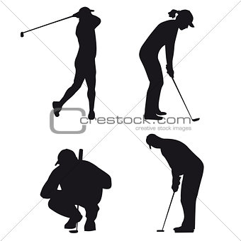 golf silhouettes
