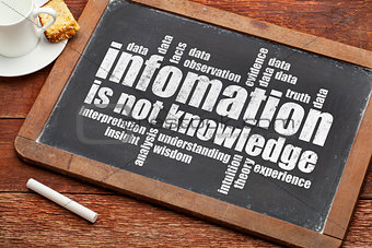 information is not knowledge 