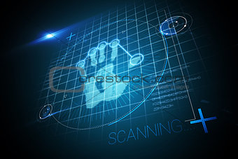 Digital security hand print scan