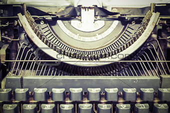 Close up vintage portable typewriter 