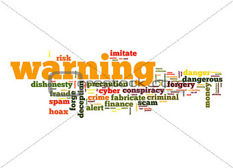 Warning word cloud