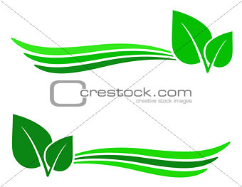 abstract background with green leaf