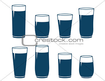 set of water glass