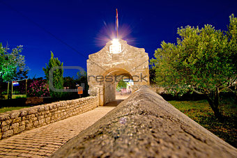 Historic stone gate entrance of Nin