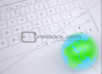 Earth on the keyboard