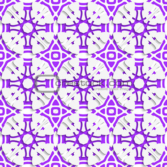 Geometric ornament with violet seamless