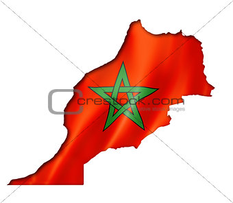 Moroccan flag map