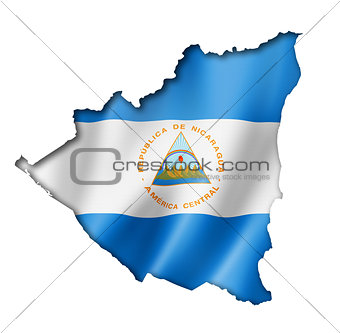 Nicaragua flag map