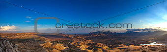 Grand panorama of the sky and mountain vally