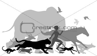Running with animals