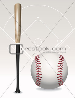 Baseball Bat, Ball, Field Elements
