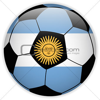 Argentina Flag with Soccer Ball Background