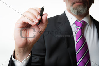 business man with marker