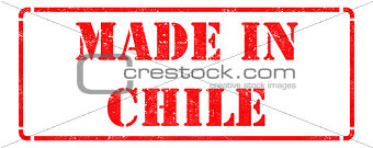 Made in Chile - Red Rubber Stamp.