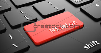Mission on Red Keyboard Button.