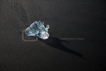 Ice melting on the beach