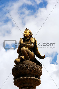 Durbar Square building - Hindu temples in the ancient city,