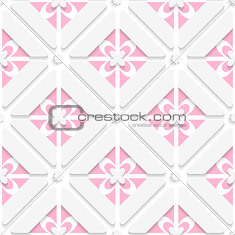 Diagonal pink floristic pattern