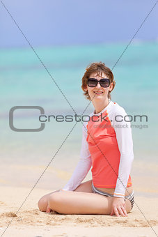 woman  at the beach