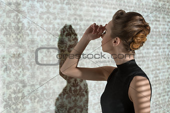 woman with dramatic expression 