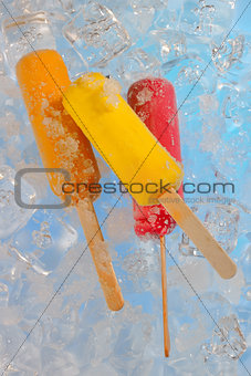 Fruit ice cream pops 