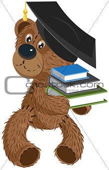 Teddy bear holding a books