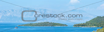 Lefkada coast summer panorama (Greece)