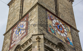 Clocks of the black church of Brasov