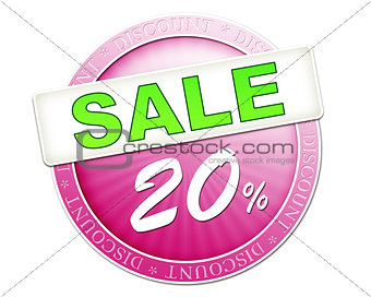 sale button 20%