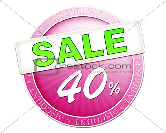 sale button 40%
