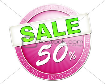 sale button 50%