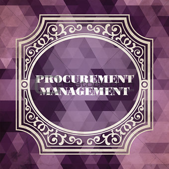 Procurement Management Concept. Vintage design.