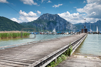 Beautiful Traunsee lake in Austria