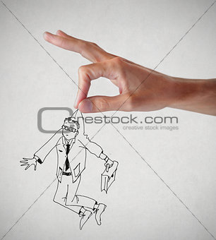 Hand Holding a Man
