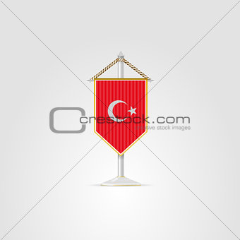 Illustration of national symbols of Asian countries. Turkey.