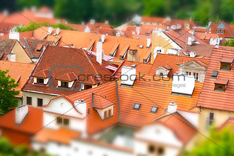 Red roofs of Prague, Czech Republic