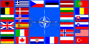 flags of the NATO countries