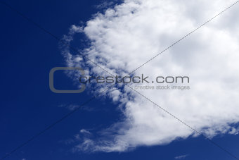 Blue sky with big cloud 