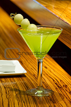 Green Melon Martini Cocktail