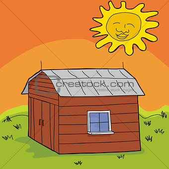Hot Sun Over Shed
