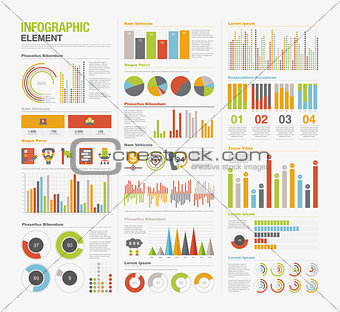 Big set of infographics elements
