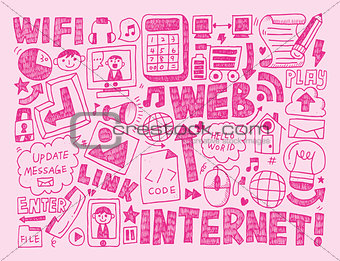 doodle internet web background