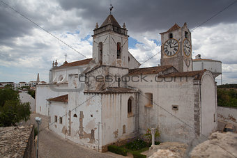 Church of Santa Maria do Castelo before storm,,Tavira, Algarve, 