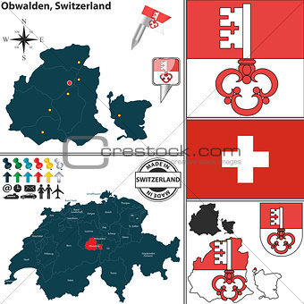 Map of Obwalden, Switzerland