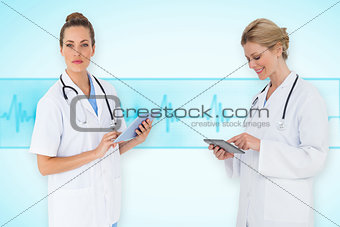 Composite image of female medical team