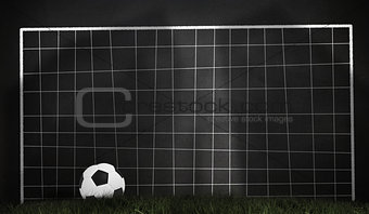 Composite image of black and white football